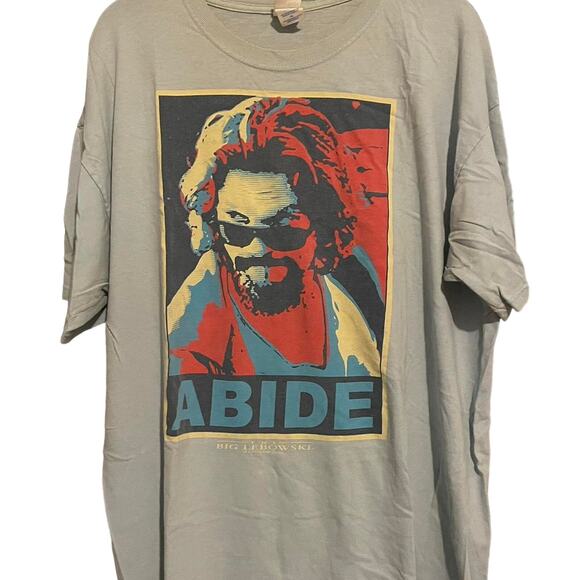 The Big Lebowski The Dude Abide Obama HOPE Poster Style Shirt Adult XL - Picture 1 of 3